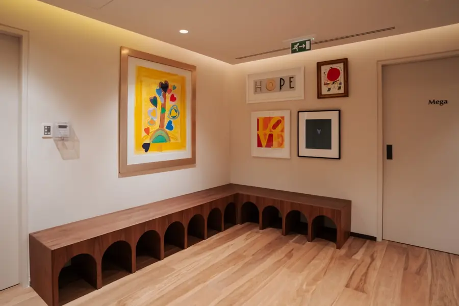 Artwork on the studio walls